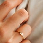 Bague Lettre d'amour n°1 (plaqué or)