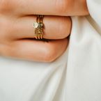 Bague Lettre d'amour n°1 (plaqué or)