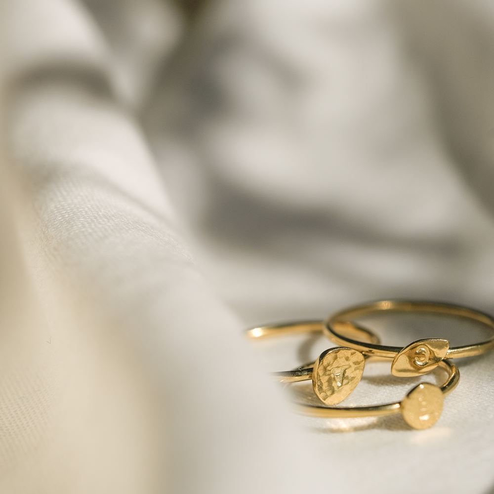 Bague Lettre d'amour n°1 (plaqué or)