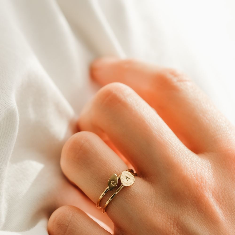 Bague Lettre d'amour n°1 (plaqué or)