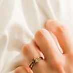 Bague Lettre d'amour n°3 (plaqué or)