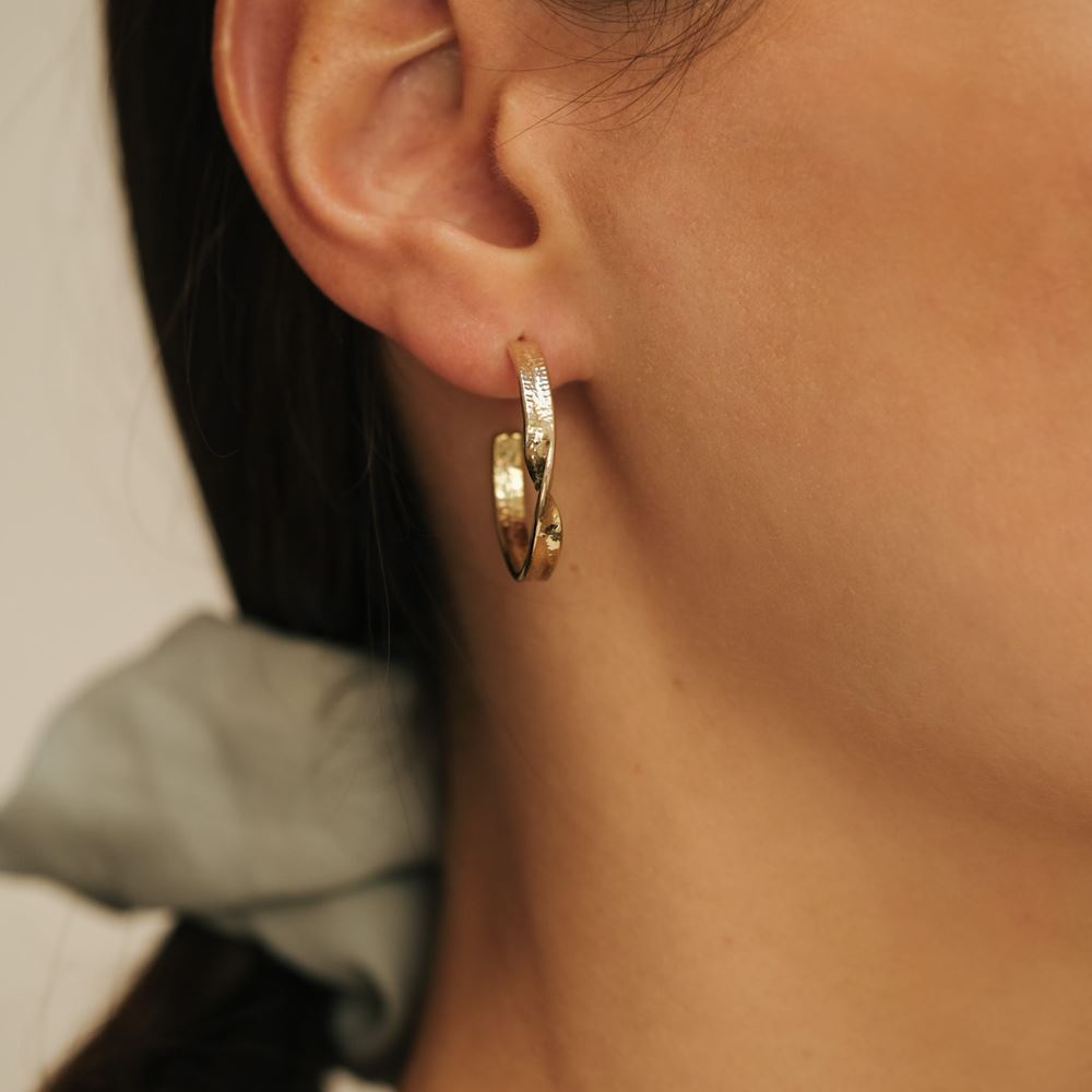 Créoles Nouria (plaqué or)