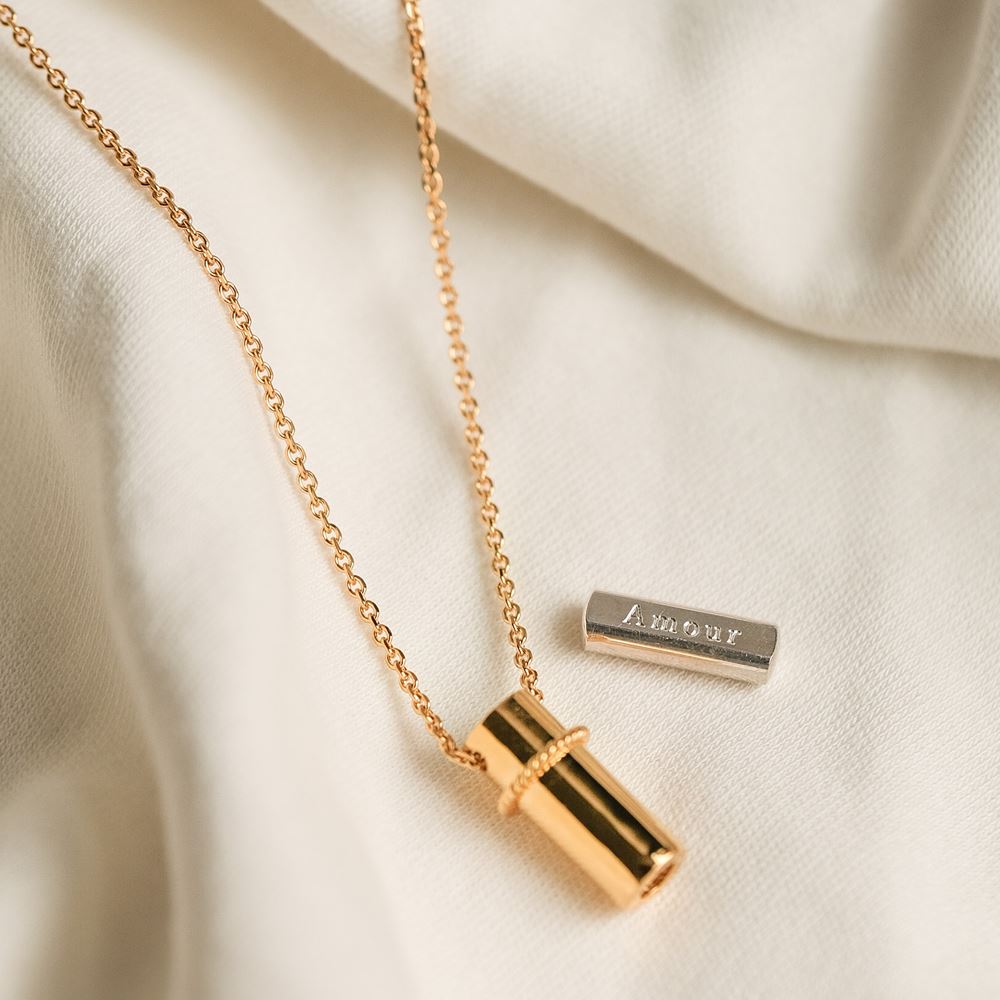 Collier "La Messagère" (plaqué or)