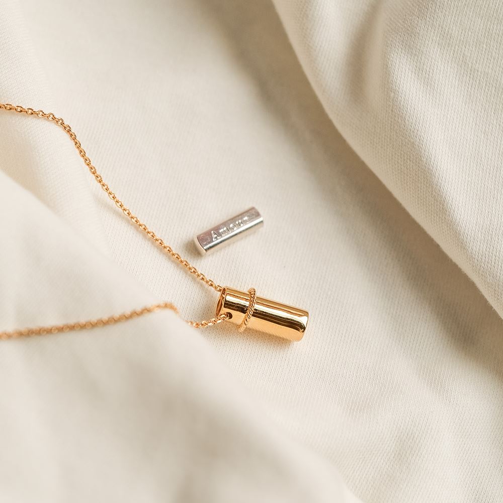 Collier "La Messagère" (plaqué or)