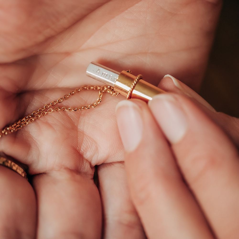 Collier "La Messagère" (plaqué or)